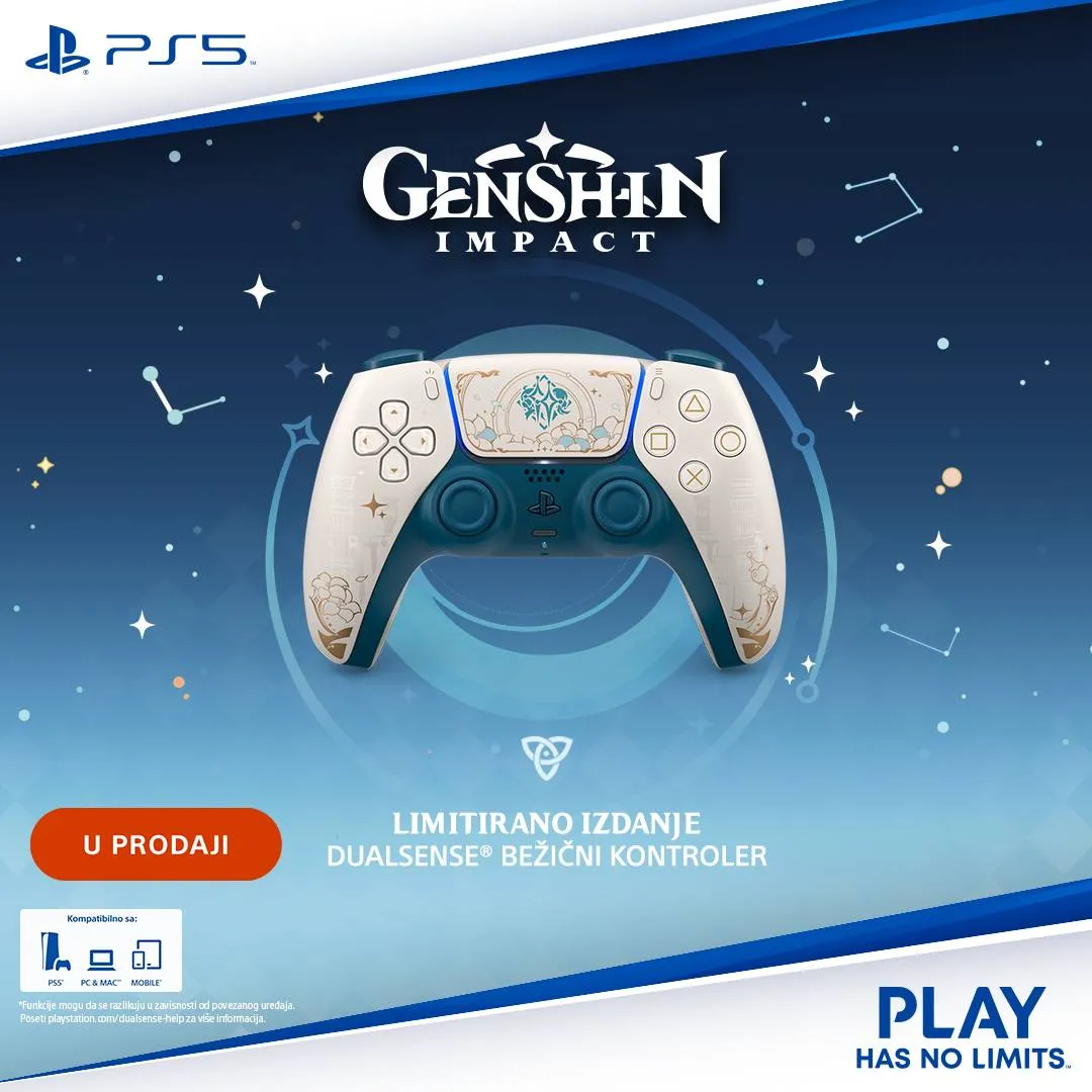 Gamepad PlayStation 5 DualSense - Genshin Impact Limited Edition